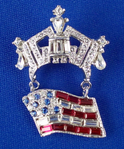 Crown and Flag Pin-Jewelry-Schoppy's Since 1921