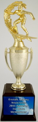 Surf Cup Trophy on Med. Wood Base-Trophies-Schoppy&