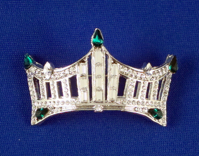 Rhinestone Crown Pin: An Instant Pageant Classic - Green-Pageant-Schoppy's Since 1921