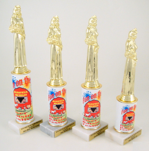 Custom Logo Original Metal Roll Column Trophy Set-Trophies-Schoppy&