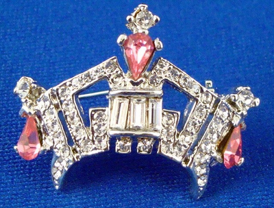 Premium Rhinestone Crown Pin - Medium Pink-Pageant-Schoppy's Since 1921