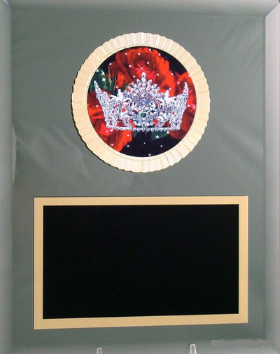 Pageant Crown Glass Plaque-Plaque-Schoppy's Since 1921
