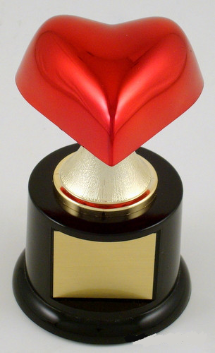 Heart on Stem Riser Round Base Trophy-Trophies-Schoppy&