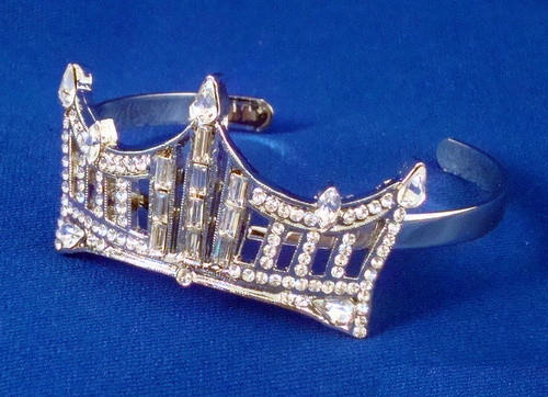 Rhinestone Crown Bracelet-Pageant-Schoppy&