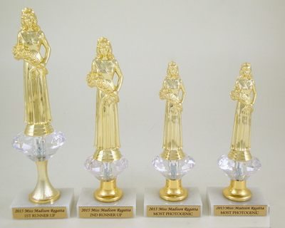 Diamond Riser Beauty Queen Trophy Set-Trophies-Schoppy's Since 1921