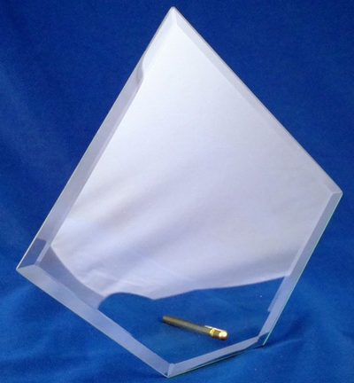 Pageant Diamond Glass Award - Medium Clear-Glass & Crystal Award-Schoppy's Since 1921