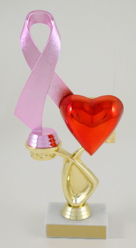 Awareness Ribbon Heart Trophy-Trophies-Schoppy's Since 1921