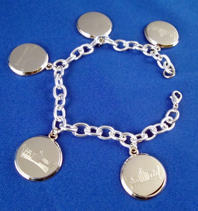 Five Charm Crown Logo Bracelet-Jewelry-Schoppy's Since 1921