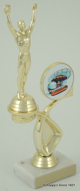 Pinball Trophy with Logo in Offset-Trophies-Schoppy&