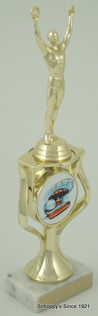 Pinball Trophy with Logo in Riser-Trophies-Schoppy&