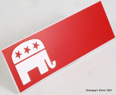 Political Themed Laser Name Badge-Name Tag-Schoppy&