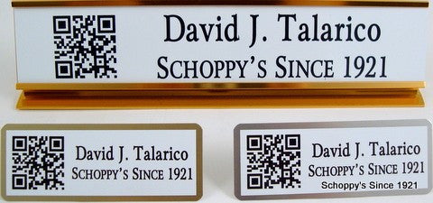 QR Code Name Badge-Name Tag-Schoppy&