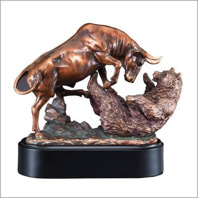 Bull And Bear Resin Statue-Trophy-Schoppy's Since 1921