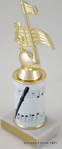 Recorder Trophy with Custom Round Column-Trophies-Schoppy&