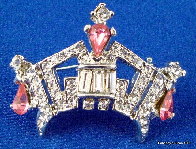 Rhinestone Crown Set Pink-Pageant-Schoppy&