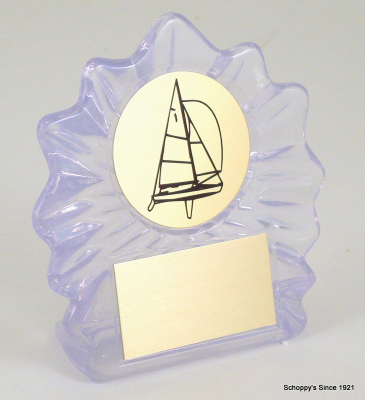 Sail Boat Logo Small Shell Acrylic-Trophies-Schoppy&