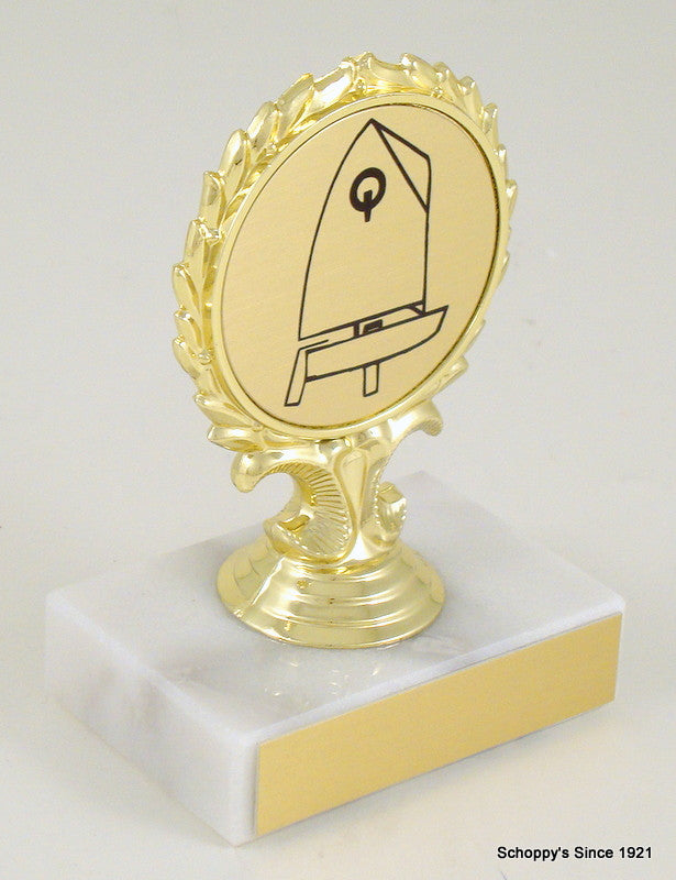 Sail Boat Logo Trophy Small-Trophies-Schoppy&