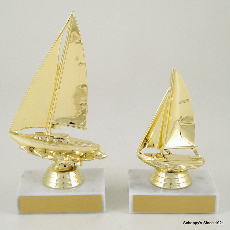Sailing Original Metal Roll Column Trophy-Trophies-Schoppy&
