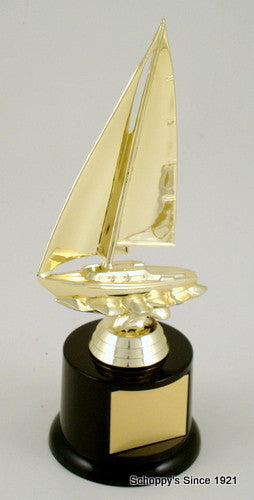 Sailboat Trophy On Marble - Large-Trophies-Schoppy&