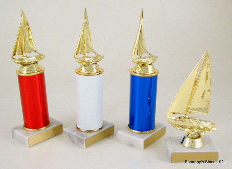 Sailing Original Metal Roll Column Trophy-Trophies-Schoppy&