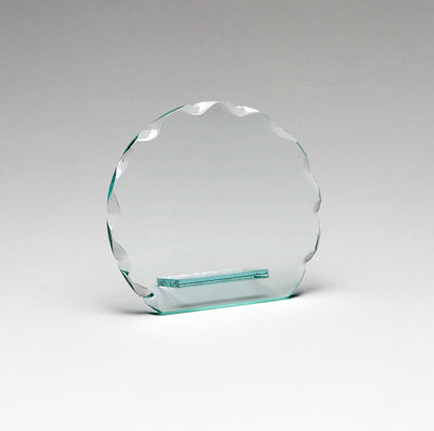 Scallop Circle Glass Award-Glass & Crystal Award-Schoppy's Since 1921
