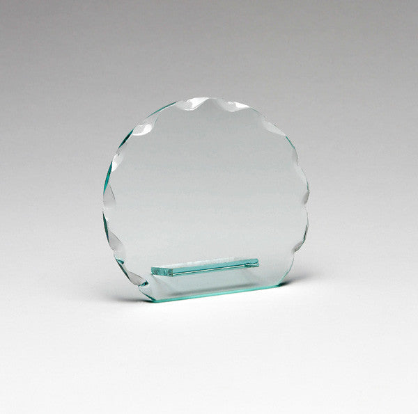 Scallop Circle Glass Award-Glass & Crystal Award-Schoppy&