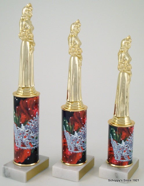 Schoppy Pageants Full Color Metal Column Trophy Set-Trophies-Schoppy&