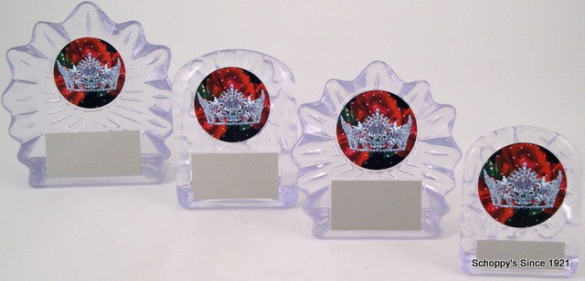 Pageant Logo on Sm. Shell Acrylic-Trophies-Schoppy&