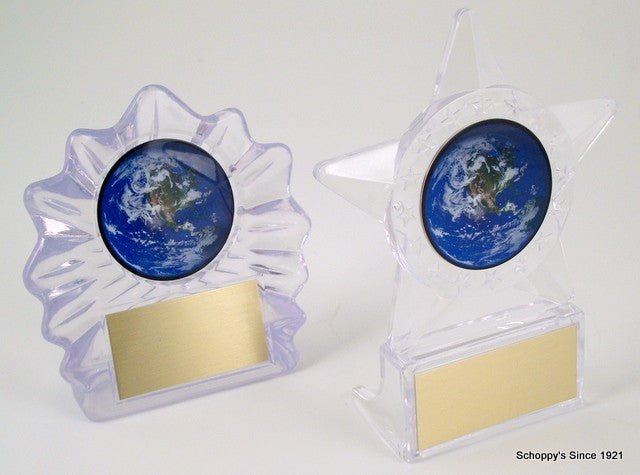 Small Shell Trophy with Earth Day Logo-Trophies-Schoppy&