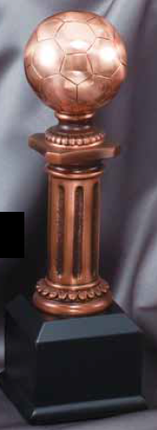 Soccer Electroplated Pedestal Resin Trophy-Trophies-Schoppy&