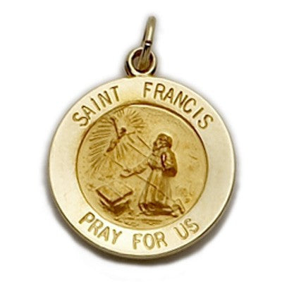 St. Francis 14K Gold Medal-Religious Medallion-Schoppy's Since 1921