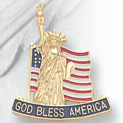 Statue of Liberty Flag Pin-Jewelry-Schoppy&