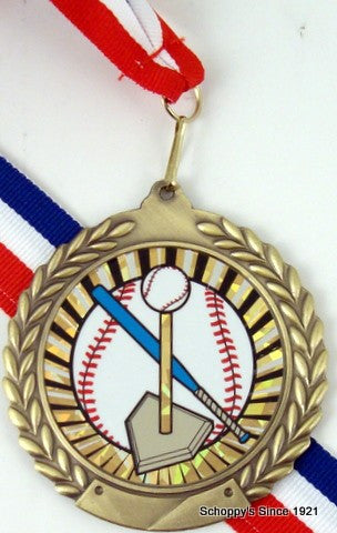 T-Ball Medal on Red, White & Blue Ribbon-Medals-Schoppy&
