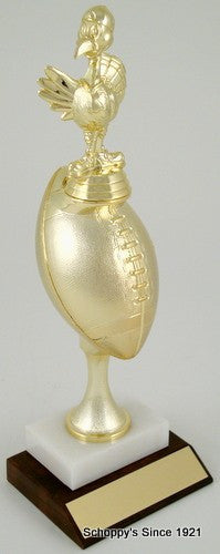 Thanksgiving Football Trophy on Slant-Front Wood Base-Trophies-Schoppy&