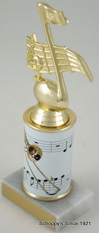 Trombone Trophy with Custom Round Column-Trophies-Schoppy&