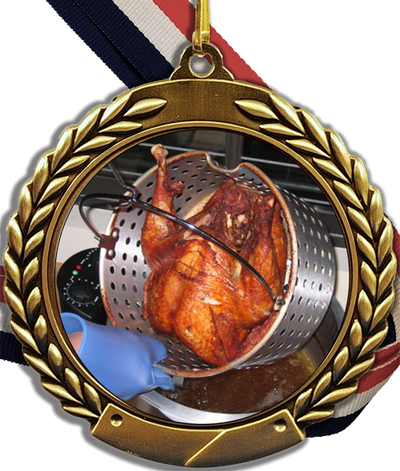 Deep Fried Turkey Logo Medal-Medals-Schoppy's Since 1921