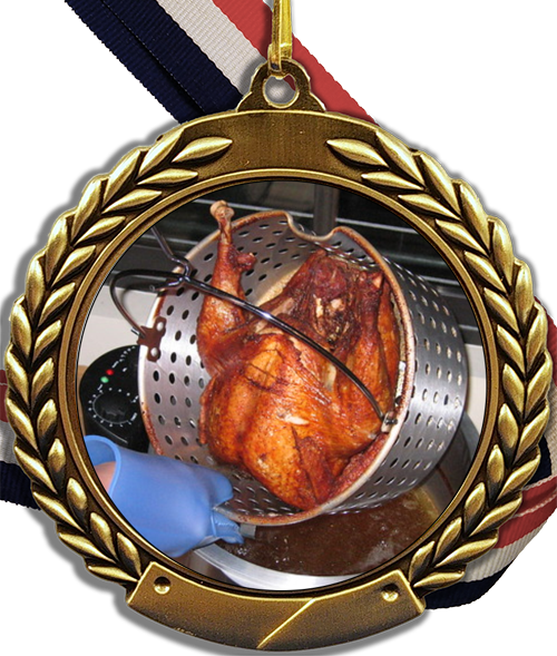Deep Fried Turkey Logo Medal-Medals-Schoppy&