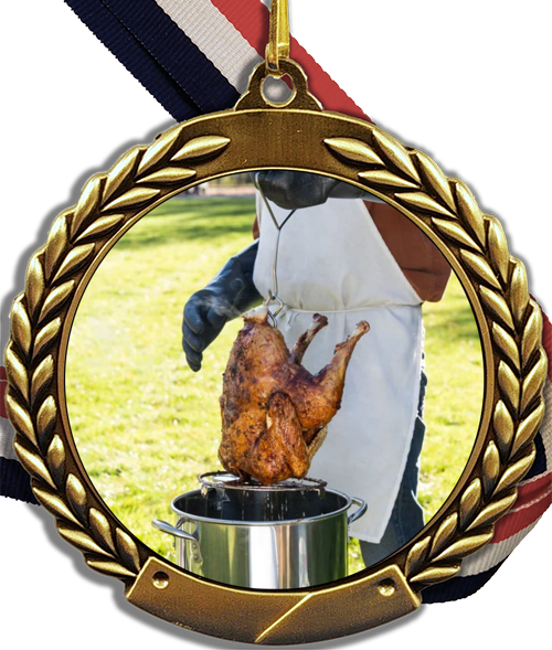 Deep Fried Turkey Logo Medal-Medals-Schoppy&