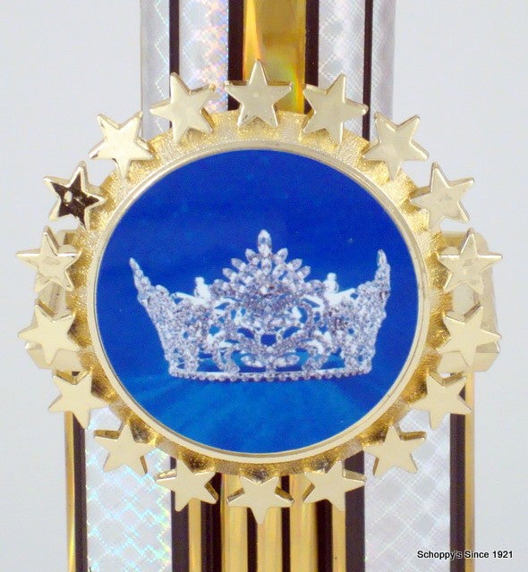Two Tier Crown Logo Trophy 18.5"-Trophies-Schoppy&