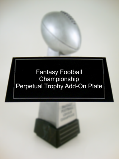 Fantasy Football Championship Perpetual Trophy Add-On Plate-Plate-Schoppy's Since 1921