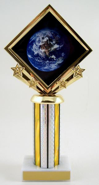 Earth Day Diamond Star Column Trophy-Trophy-Schoppy&