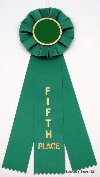 Single Custom Large Rosette Ribbon - First thru Sixth, Honorable Mention, Best of Show-Ribbon-Schoppy&