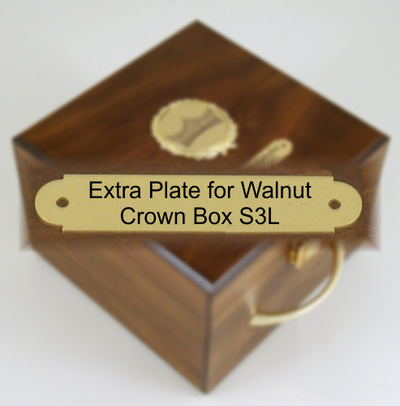 Extra Plate for Walnut Crown Box-Display Case-Schoppy's Since 1921