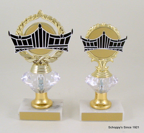 Vector Crown Diamond Riser Trophy Small-Trophies-Schoppy&