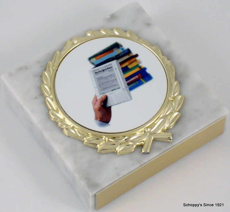 White Marble Kindle Paperweight-Paperweight-Schoppy&