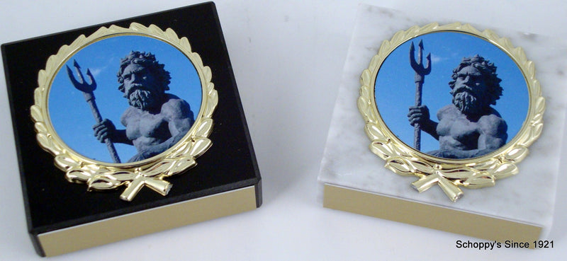 White Marble King Neptune Paperweight-Paperweight-Schoppy&