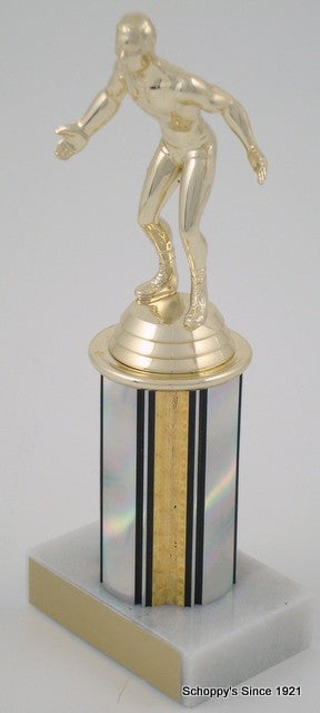 Wrestler Trophy on 3 Inch Round Column-Trophies-Schoppy&