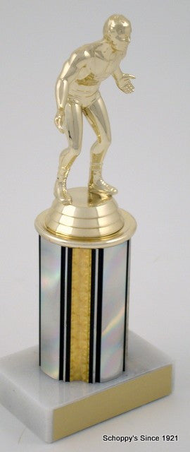 Wrestler Trophy on 3 Inch Round Column-Trophies-Schoppy&