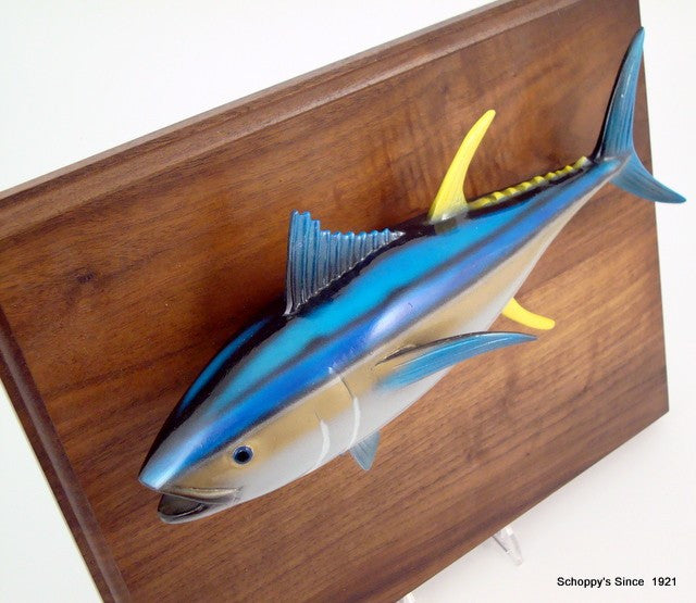 Yellowfin Tuna Award Plaque 9 x 12 Walnut-Plaque-Schoppy&