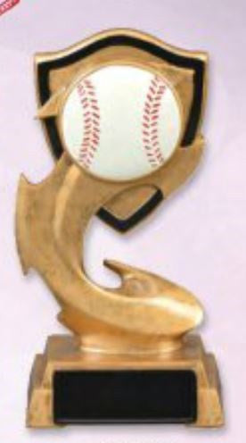 Baseball Electric Flames Trophy-Trophy-Schoppy&